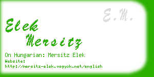 elek mersitz business card